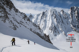 Sci alpino con le guide alpine di Courmayeur